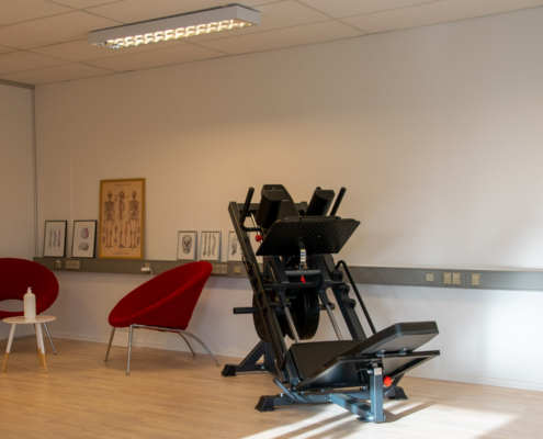 Træningssal og ventehjørne